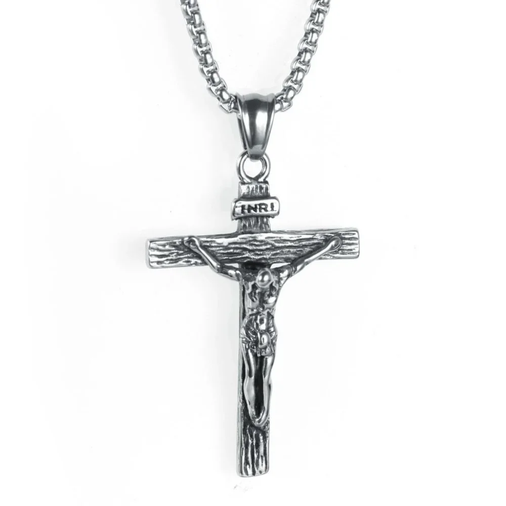 ❤️Classic Jesus Christian cross pendant necklace for women/men, N90201P201